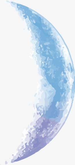 蓝色水彩梦幻星球