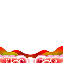 高清红色中式祥云