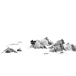 抽象艺术山峦