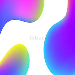 紫色黄色彩色渐变流体设计素材