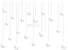 白色五角吊坠