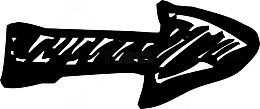 手绘向右的箭头素材