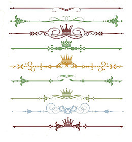 彩色古典花纹欧风边框素材