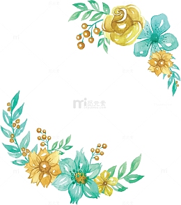 水彩手绘春天边框