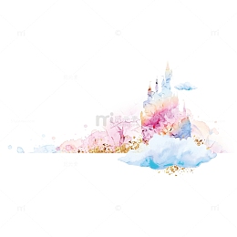 彩绘矢量粉色花卉