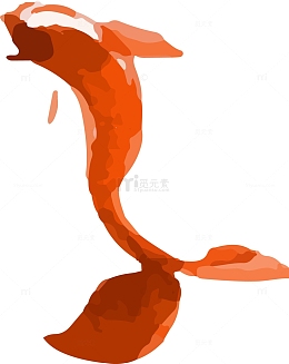 卡通海洋动物锦鲤图