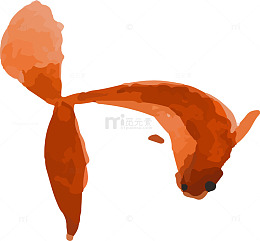 水墨海洋动物鲤鱼图