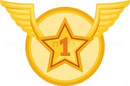 金色第一名便签素材图