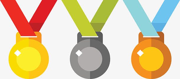 扁平化金牌奖牌免抠素材