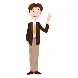 扁平化招聘人物卡通