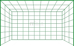 手绘足球球门门网图标矢量素材