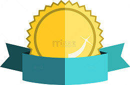 金色奖牌矢量素材图