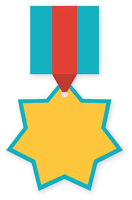 彩色金奖奖牌素材图