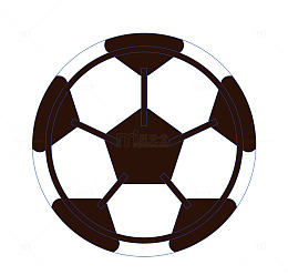 手绘足球图标矢量素材