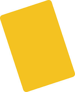 手绘足球运动裁判黄牌图标矢量素