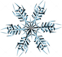 冬季漂浮冰晶雪花片