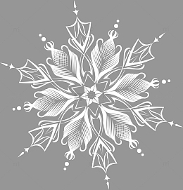 白色冬日飘扬雪花片