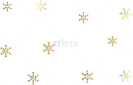 金色漂浮闪耀雪花