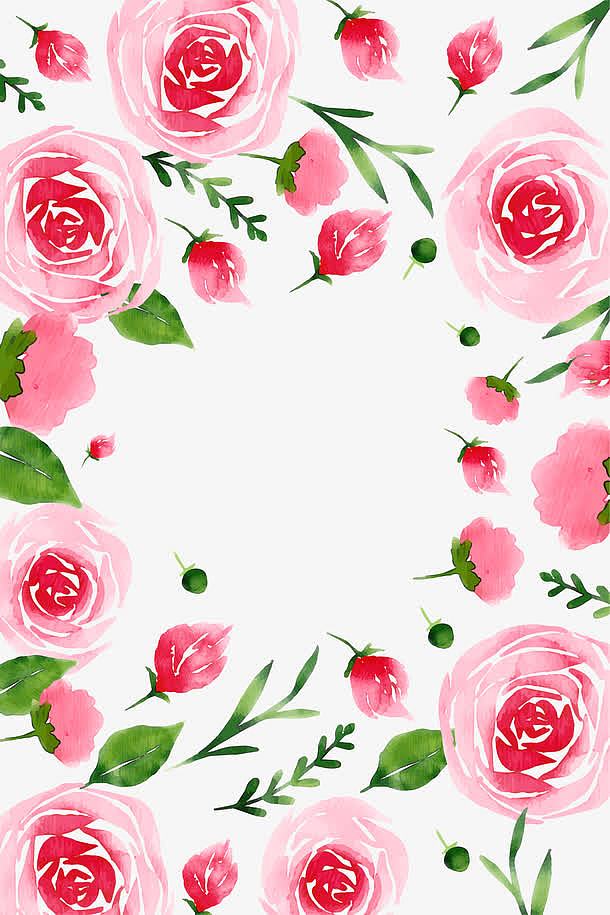 粉色情人节玫瑰框架