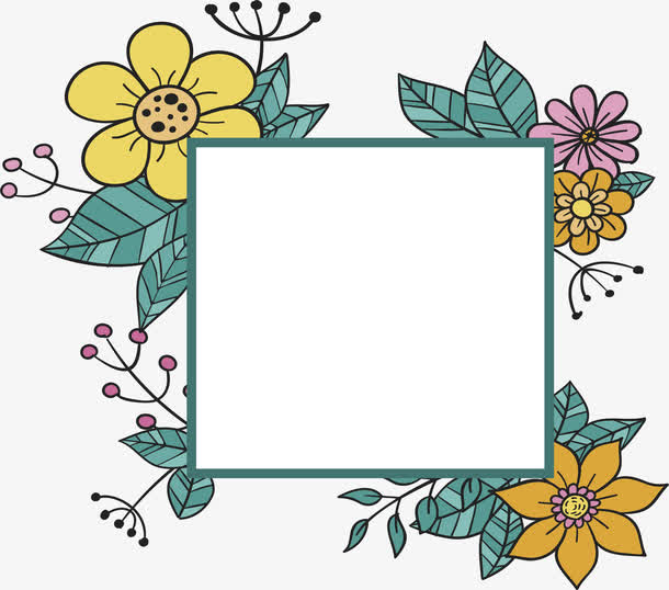 关键词 : 矢量png,手绘风,手绘花朵,花朵装饰框,浪漫边框,浪漫标题框
