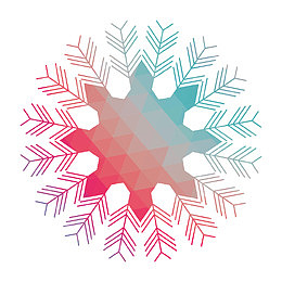 渐变飞扬雪花