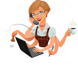 盖章的办公人员