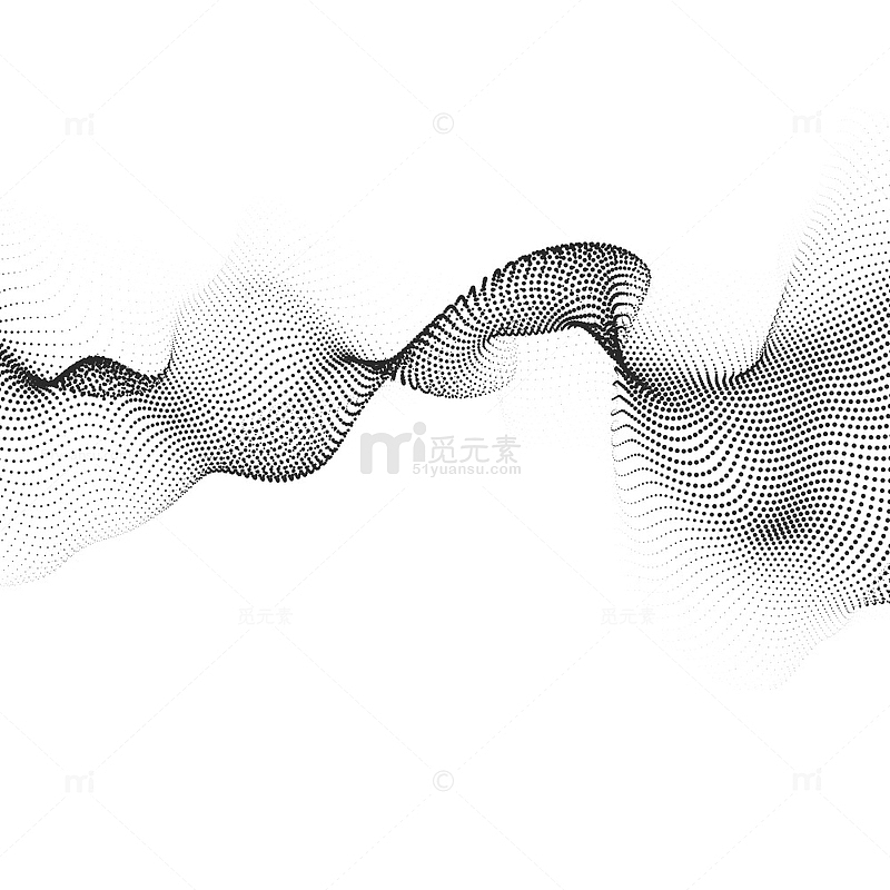 矢量动感几何波点元素图案