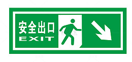 安全出口地铁站标识