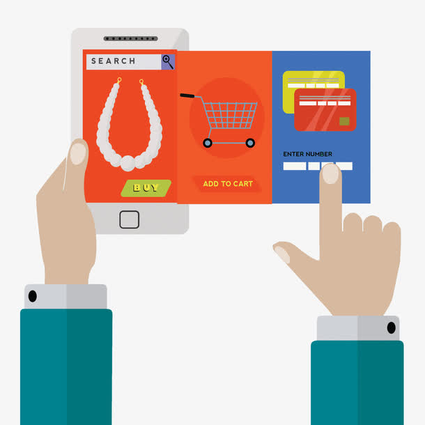 矢量网上购物素材