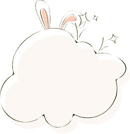 米色卡通兔子边框纹理