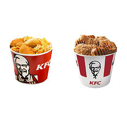 肯德基标志美食桶