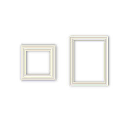 矢量白色木质欧式油画框