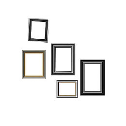 矢量黑色质地欧式油画框