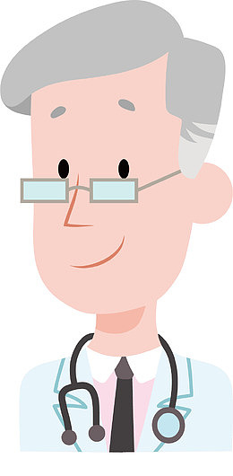 矢量图水彩老人头像