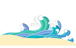 沙滩海浪素材