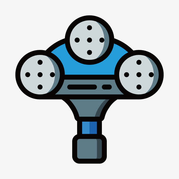 蓝色手绘线稿刮胡刀