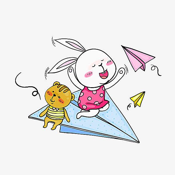 纸飞机和兔子