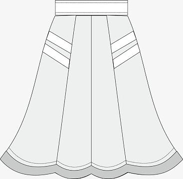 手绘卡通短裙素材图