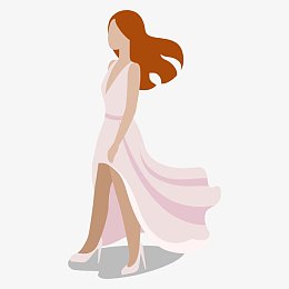 女生穿裙子站立素材