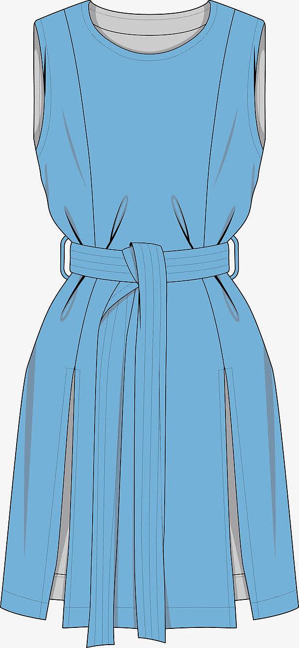 卡通蓝色裙子设计图