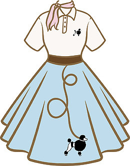 蓝色时尚连衣裙素材图