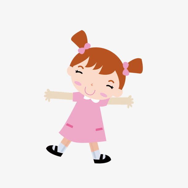 穿粉衣服的小女孩