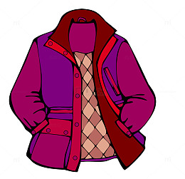 矢量棉服服装