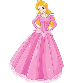 穿着美丽的裙子的公主