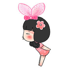 亲吻动作的可爱女孩