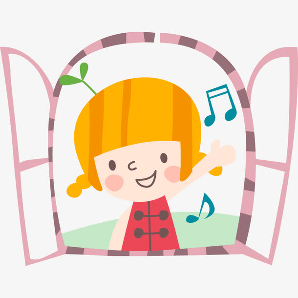 开窗的女孩子