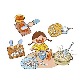 包饺子过程图