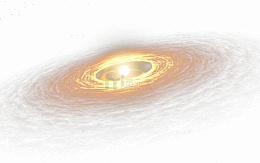 光点绚丽金色星系