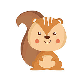 卡通小松鼠免抠素材
