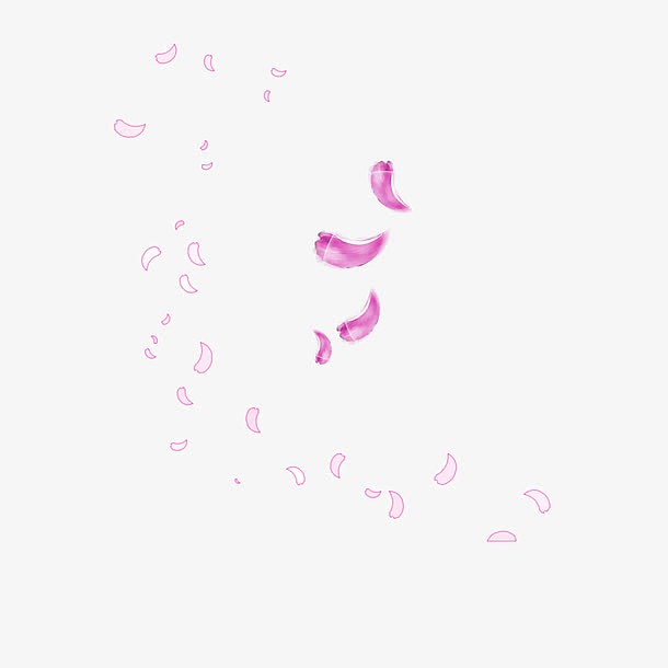 漂浮粉色樱花瓣